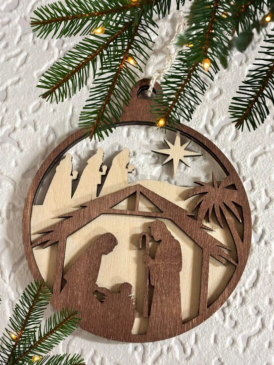 Ziemassvētku dekors, koka